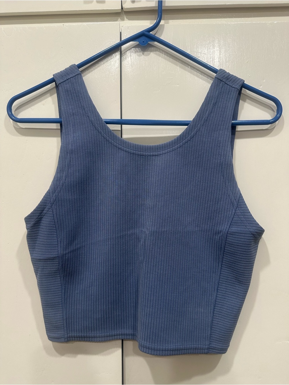 Lululemon Ribbed Cropped Tank Top in Dusty Blue - Women